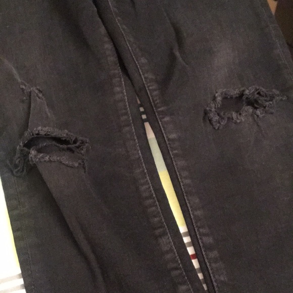 AG Farrah High Rise crop black jeans, Adriano Goldschmeid 26, distressed raw hem - Picture 9 of 12